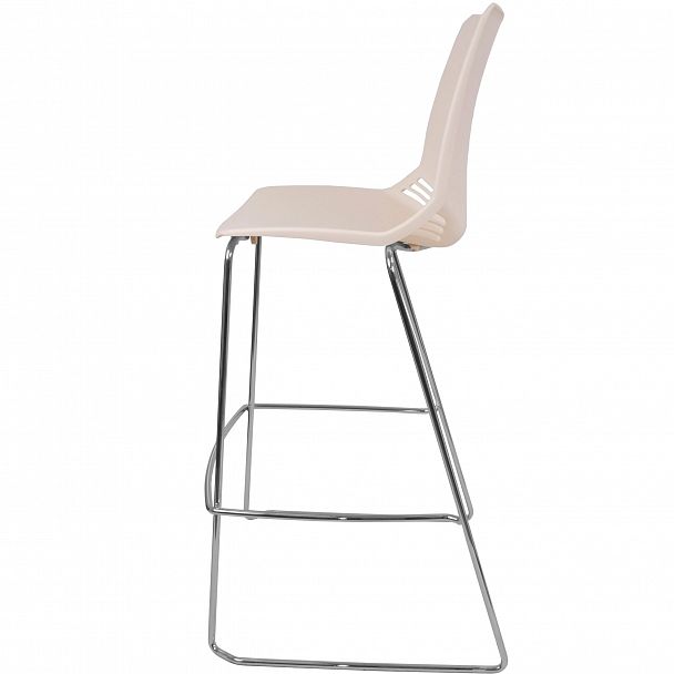 Стул Race (Пруток Барный) каркас Хром, белый - Вид 4