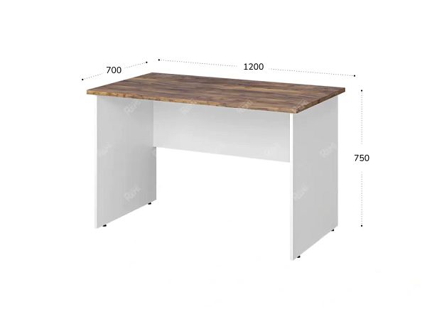 TANDEM RTD025-120-SH Стол прямоугольный ун-й 1200х700х750 Таксония шоколадная/Белый - Вид 2