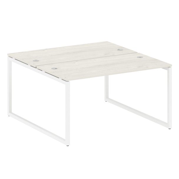 Metal System Quattro Р. ст. на О-образном м/к 40БО.РАС-СП-2.3 Дуб наварра/Белый металл 1400*1475*750 - Вид 1