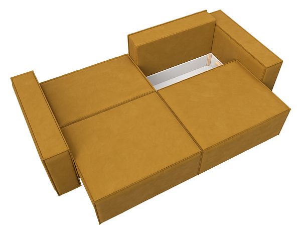 Диван прямой Куба Велюр желтый - Вид 9