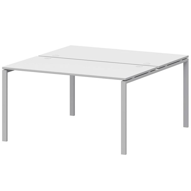 Бенч двойной на 2 рабочих места АМБ-003.60 Белый/Белый 1400x1236x760 Арго-М - Вид 1