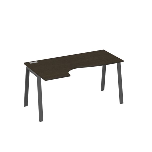 Стол эргономичный левый "Классика" на металлокаркасе TRE A4 А4 Б3 045 БП венге / металлокаркас антрацит - Вид 1
