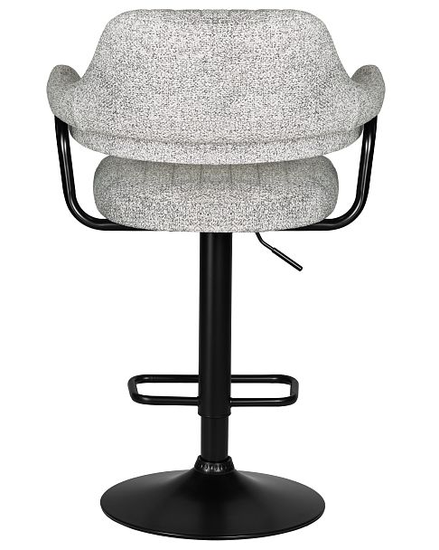 Стул барный DOBRIN CHARLY BLACK (светло-серый твид (LEO04)) - Вид 5