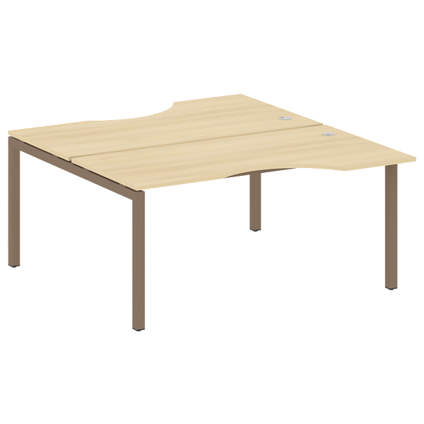 Metal System Quattro Р. ст. криволинейная на П-образном м/к 50БП.РАС-СА-2.1 Акация/Мокко металл 1600*1835*750 - Вид 1