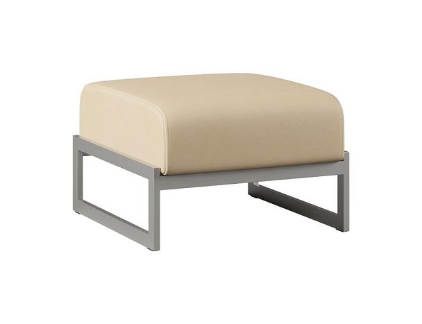 Пуф Everprof Solo Everprof Solo одноместный Металл Серый Экокожа Бежевый - Вид 1