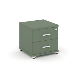 Concept Тумба приставная 2 ящ. CN.TUP-001 W Кобо/Металл Белый 420*420*416 - Фото предпросмотра