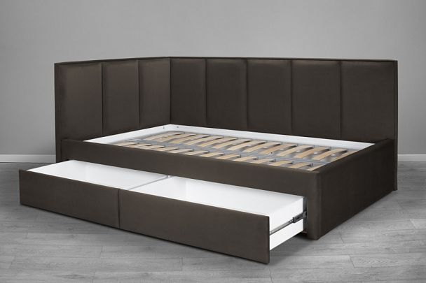 Кровать «Лайф с ящиками», 900 коричневая - Вид 4