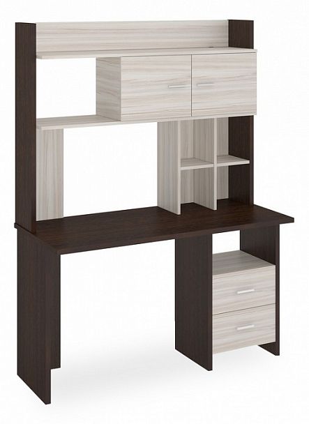 Стол компьютерный Домино Lite СКЛ-Прям130+НКЛХ-130 ВК Венге/Карамель - Вид 1