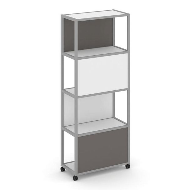 Shelf Mobile Стеллаж 5 уровней 1 секция VR.LT-STK-504.06 Белый Бриллиант/Металл Серый/W-26 600*400*2000 - Вид 1