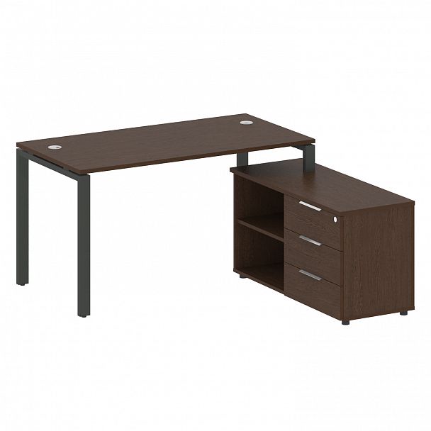Рабочая станция "Metal System" БП.РС-СТС-2.3 венге/антрацит - Вид 1