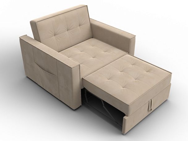 Кресло-кровать Лига-104 (80) Велюр бежевый - Вид 7