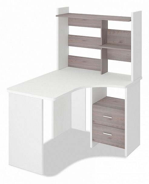 Стол компьютерный Домино Лайт СКЛ-Угл120+НКЛ-100 Белый/Нельсон правый - Вид 1