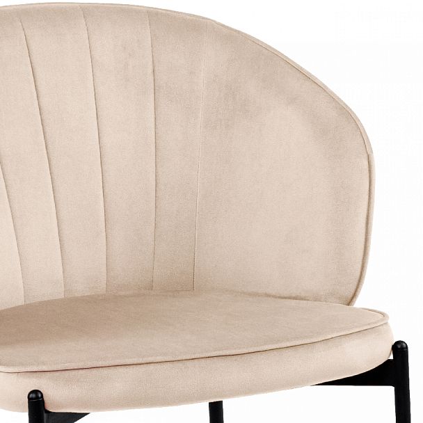 Комплект кухонных стульев Миэль кремовый велюр/черный, 3 шт. - Вид 8