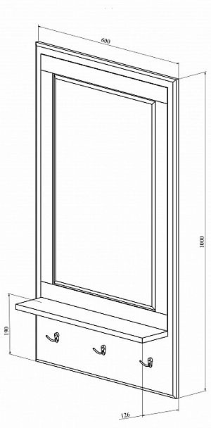 Зеркало настенное ДримСтар ДС-41 - Вид 5