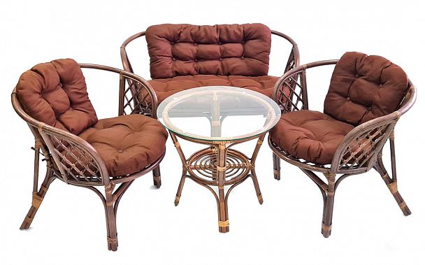 Комплект Багама с диваном, подушки коричневые обычные твил - Вид 2