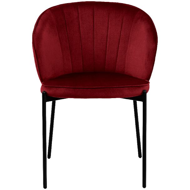 Стул кухонный Миэль бордовый велюр/черный - Вид 2
