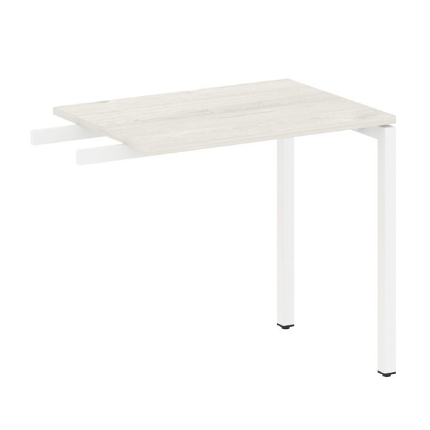 Metal System Quattro Приставной элемент на П-образном м/к 40БП.ПР-2 Дуб наварра/Белый металл 800*600*750 - Вид 1