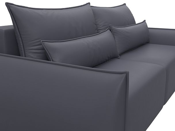 Диван прямой Лига-051 НПБ Экокожа серый - Вид 4