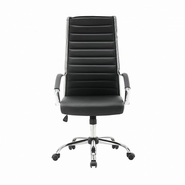 Кресло офисное BRABIX "Style EX-528", экокожа, хром, черное, 531947 - Вид 4