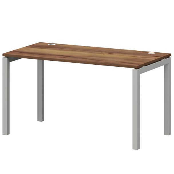 Стол на металлокаркасе СМС25-П-12К.73.Пр50 Таксония/Белый 1200x730x750 Смарт - Вид 1