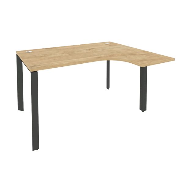 Onix Стол эргономичный правый на П-образном м/к O.MP-SA-3 (R) Тиквуд светлый/Антрацит металл 1380*1180*750 (800/460) - Вид 1