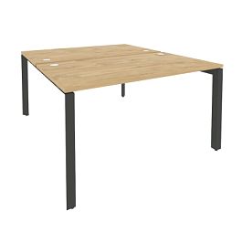 Onix Рабочая станция на П-образном м/к O.MP-D.RS-2.3.8 Тиквуд светлый/Антрацит металл 1380*1635*750 - Фото предпросмотра