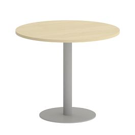 Home Office Стол круглый VR.SP-5-90.1 Клён/Серый металл 900*900*750 - Фото предпросмотра