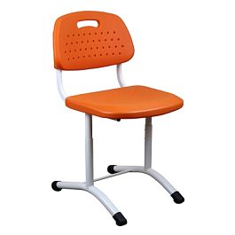 Школьный стул BOCCA, оранжевый (каркас RAL 9016 белый), гр.5-7 - Фото предпросмотра