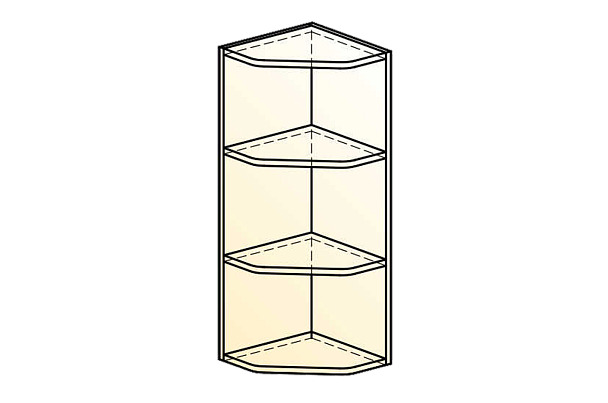 Шкаф навесной концевой L300 H720 Кухня 00.01.0133  - Вид 3