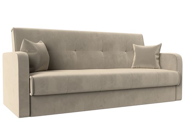 Диван книжка Надежда (полностью микровельвет бежевый) - Вид 1