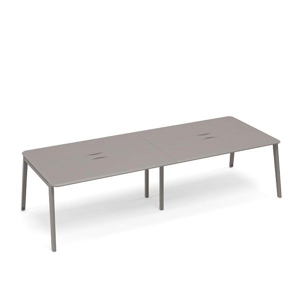 Стол для переговоров с кабель-каналом METAL Time metal ТМ М1 155-2 мокко премиум - Вид 1