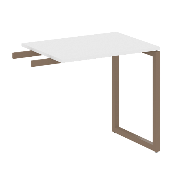 Metal System Quattro Приставной элемент на О-образном м/к 40БО.ПР-2 Белый/Мокко металл 800*600*750 - Вид 1