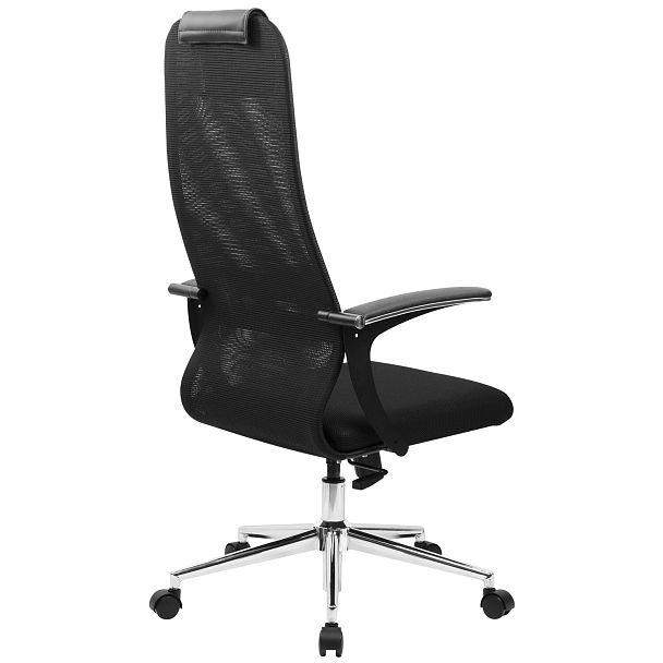 Кресло BRABIX PREMIUM "Ultimate EX-801" хром, плотная двойная сетка Х2, черное, 532917 - Вид 7