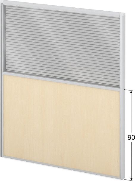 Модуль комбинированный "Мобильные офисные перегородки «Логика»"  ПК-ЛГ-МДК167х140/90Ж/Д-В1-466 клен - Вид 1