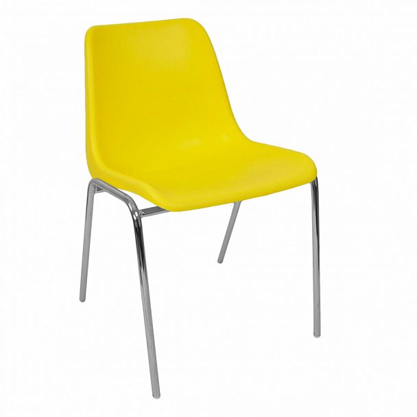 Стул Vicenza (4 ножки) Каркас хром, желтый, стопируемый - Вид 1