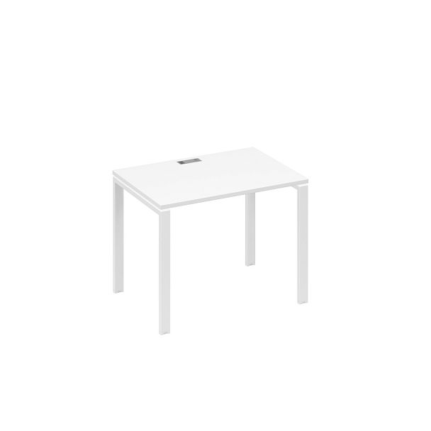 Стол письменный на металлокаркасе UNO A4 А4 Б1 012 БП белый премиум / металлокаркас белый - Вид 1