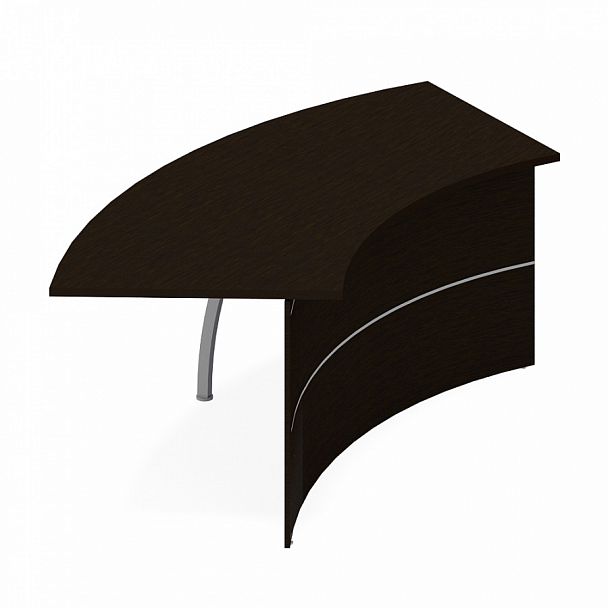 Модуль стойки-ресепшн радиусный "Имидж" ПК-ИМД-СКР248Х107ПЛД/Н-В4-179 дуб ферраре - Вид 1