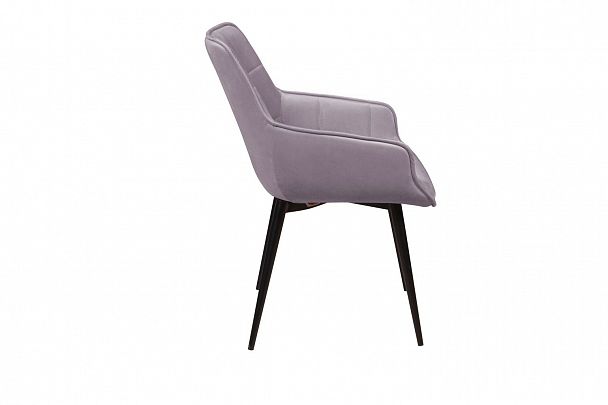 Стул с подлокотниками Capri, бархат светло-серый 26 / опора конус - Вид 4