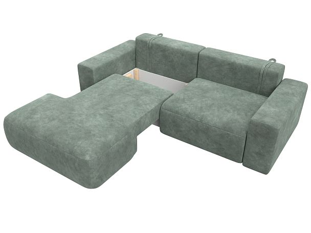 Диван угловой Лига-036 НПБ Классик левый угол Велюр зеленый - Вид 8