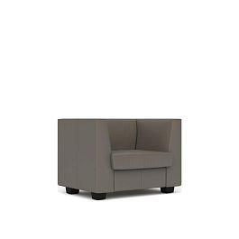 Кресло мягкое Миларго экокожа серо-коричневая CN6 - Фото предпросмотра