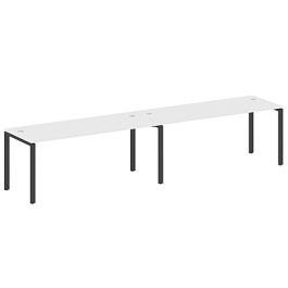 Metal System Р. ст. на 2 раб. места на П-образном м/к БП.СМ-2.5 Белый/Антрацит металл 3600*720*750 - Фото предпросмотра