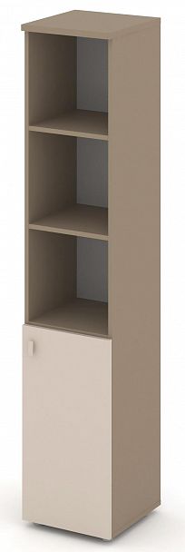 Шкаф высокий узкий (1 низкий фасад ЛДСП) "ESTETICA" ES.SU-1.1  Капучино - Вид 2