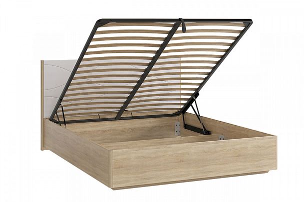 Зара Кровать с подъемным механизмом Люкс 160х200 см SMZ-08.1623 дуб сонома/белый - Вид 1