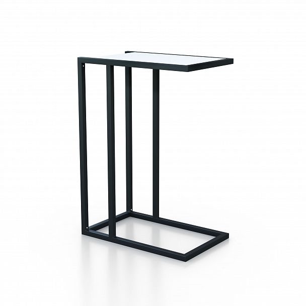 Стол журнальный "Триада-18" черный/белый - Вид 5