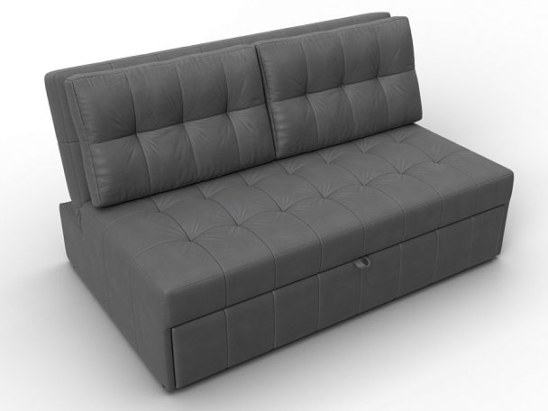 Диван прямой Лига-107 (140) Замша серый - Вид 6