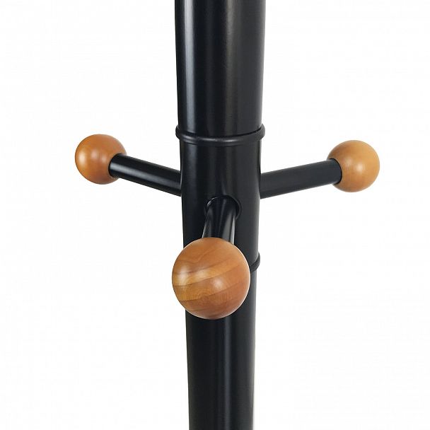 Вешалка-стойка BRABIX "CR-8243" на мраморном диске, металл, 6+3 крючка, цвет черный, 606438 - Вид 4