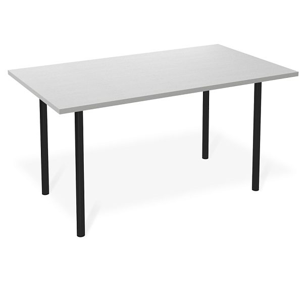 Стол Sheffilton SHT-TU66/TT 140/80 ЛДСП черный/серебристый матовый - Вид 1