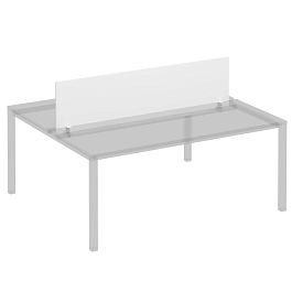 Экран фронтальный с кронштейнами для станции 180 на белом каркасе КФ Комфорт КФ К.Б 849 БП белый премиум - Фото предпросмотра