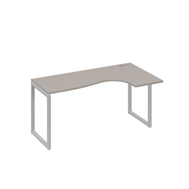 Стол эргономичный правый "Классика" на металлокаркасе QUATTRO A4 А4 Б4 036 БП мокко премиум / металлокаркас серый - Вид 1