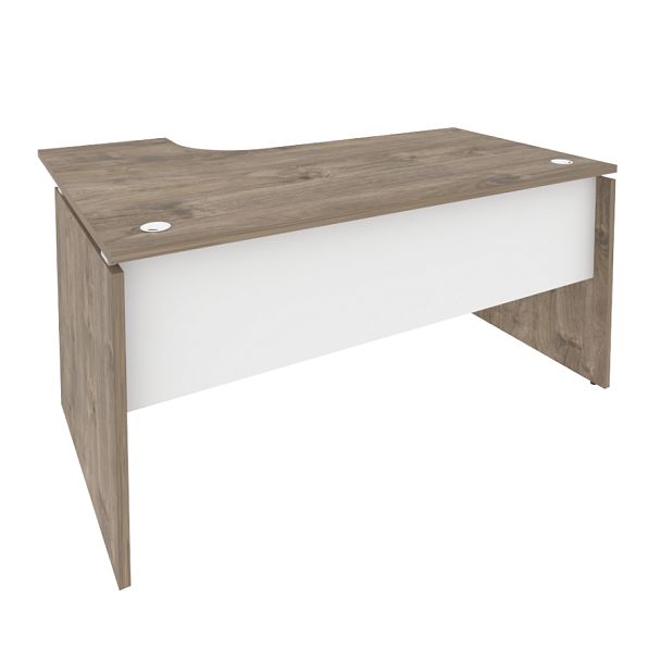 Onix Стол эргономичный правый O.SA-4 (R) Тиквуд темный/Белый бриллиант 1580*1180*750 (800/460) - Вид 1